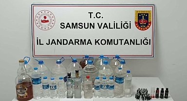 Samsun’da sahte içki üreten şüpheli yakalandı