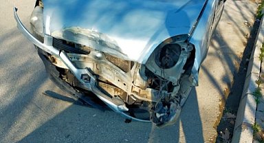 Samsun'da sürekli kazaların olduğu yolda yine bir kaza!