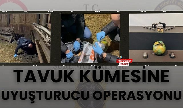 Samsun'da tavuk kümesinde uyuşturucu ve silah ele geçirildi