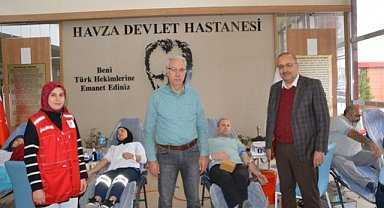 Samsun Havza'da sağlık çalışanlarından kan bağışı