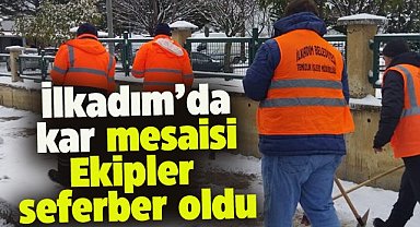 Samsun İlkadım Belediyesi karla mücadele çalışmalarına aralıksız devam ediyor