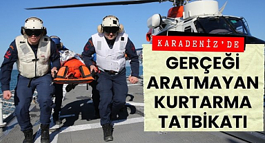 Samsun Sahil Güvenlik Komutanlığı'ndan Karadeniz'de gerçeği aratmayan kurtarma tatbikatı