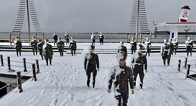 Samsun'un simgesi Tütün iskelesi beyazlara büründü!