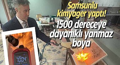 Samsunlu kimyager yaptı! 1500 dereceye dayanıklı yanmaz boya