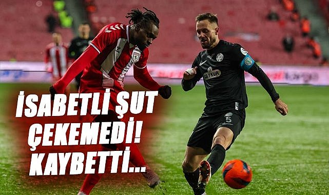 Samsunspor Çaykur Rizespor maçında ikinci yarı isabetli şut çekemedi