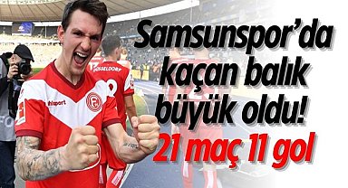 Samsunspor’da kaçan balık büyük oldu! 21 maç 11 gol