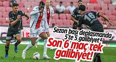 Samsunspor, deplasmanda son 6 maçta 1 galibiyet aldı