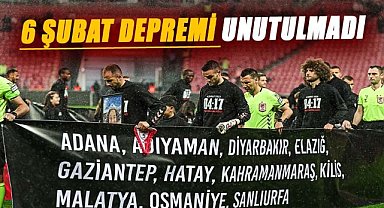 Samsunspor, Hatayspor maçında 6 Şubat depremini unutmadı