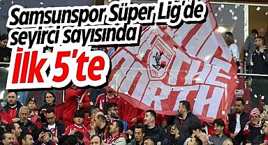 Samsunspor Süper Lig'de seyirci sayısında ilk 5'te