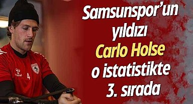 Samsunspor’un yıldızı Carlo Holse o istatistikte 3. sırada