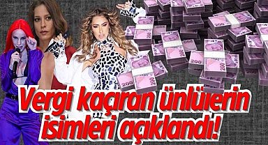 Vergi kaçıran ünlülerin isimleri açıklandı! İşte vergi kaçıran ünlüler