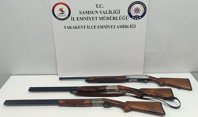 Yakakent’te yasak avcılık yapan şahıslara müdahale: 3 av tüfeği ele geçirildi
