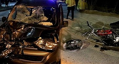 Afyonkarahisar'da feci motosiklet kazası: Motor parçalandı!