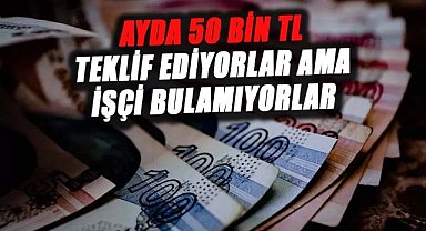 Ayda 50 bin TL teklif ediyorlar ama işçi bulamıyorlar