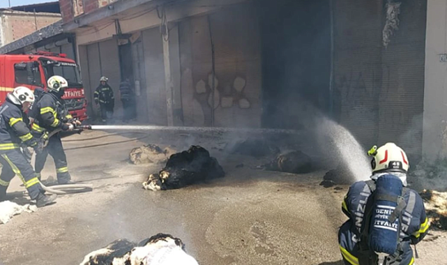 Evde çıkan yangında anne ve oğlu dumandan etkilendi