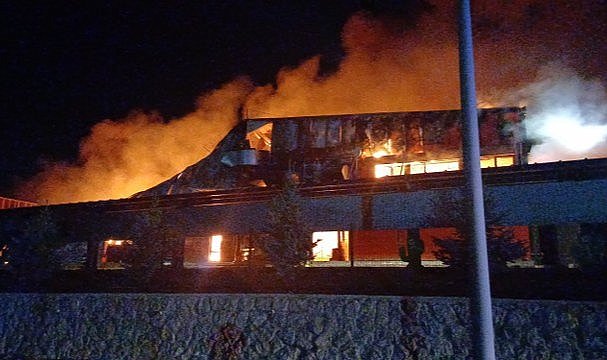 Gıda fabrikasında korkutan yangın!