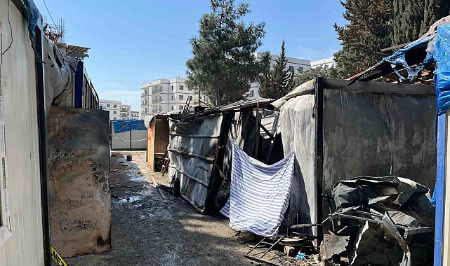 İşçilerin kaldığı konteyner yandı: 1 ölü, 1 ağır yaralı