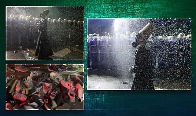 İstanbul'daki protestolarda dikkat çeken kareler! Semazenli gösteri, sahipsiz ayakkabılar...