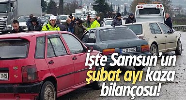 İşte Samsun’un şubat ayı kaza bilançosu!