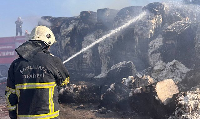 Pamuk yüklü tır alev alev yandı