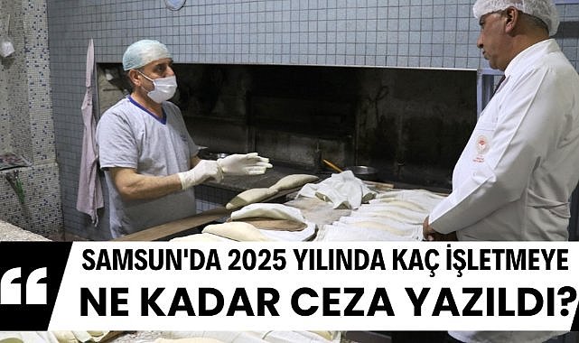 Samsun'da 2025 yılında kaç gıda işletmesine ne kadar ceza yazıldı?