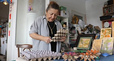 Samsun’da 31 yıldır evsel atıklardan süs eşyaları yapıyor!