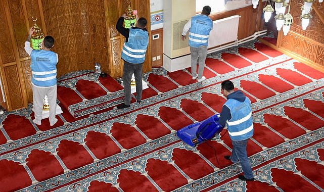 Samsun’da 7 yükümlü 11 camiyi ramazan bayramına hazırladı