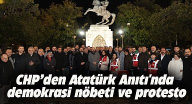 Samsun'da CHP'den İmamoğlu'na destek!  Atatürk Anıtı'nda bir araya geldiler