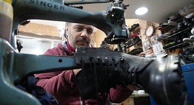 Samsun'da kara kış ayakkabı tamircilerinin işlerini açtı