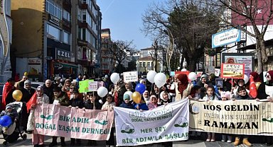 Samsun’da ramazan ayı yürüyüş ve şenlikle karşılandı!