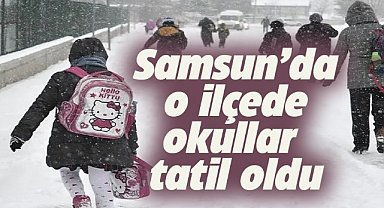 Samsun'da soğuyan hava kar getirdi! Bir ilçede okullar tatil oldu