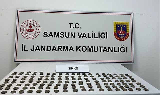 Samsun Tekkeköy'de 130 adet sikke ele geçirildi