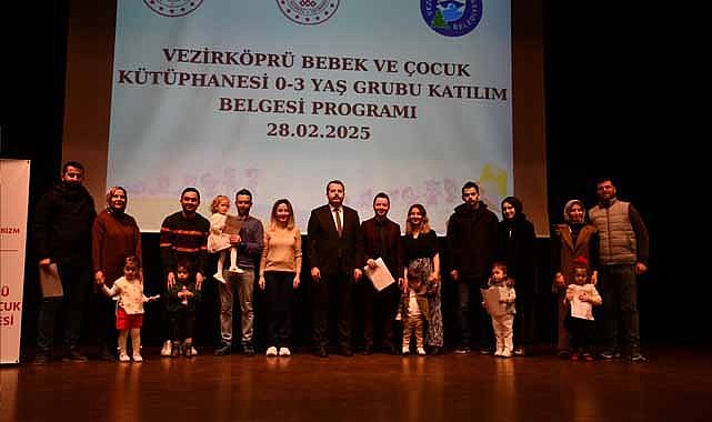 Samsun Vezirköprü'de eğitimleri tamamlanan 54 bebek sertifikalarını aldı