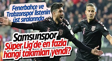 Samsunspor Süper Lig'de en fazla hangi takımları yendi?