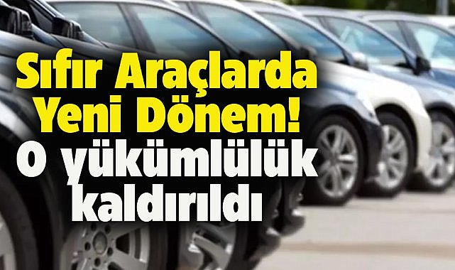 Sıfır araçlarda yeni dönem!
