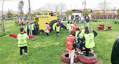 Canik'te öğrenciler ‘Sıfır Atık Köyünde’ Sıfır atık ve geri dönüşümü öğreniyor