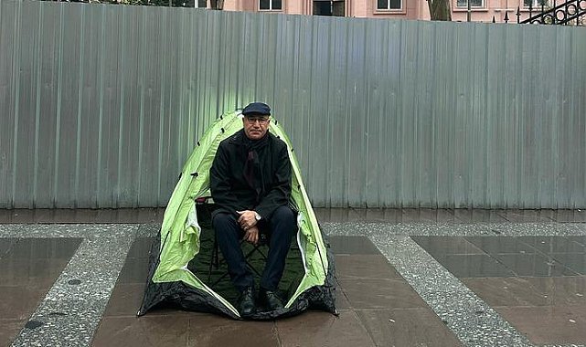 Mahmut Tanal Adalet Bakanlığı önünde çadır kurdu!