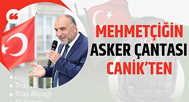 Mehmetçiklerin asker çantası Canik Belediyesi'nden