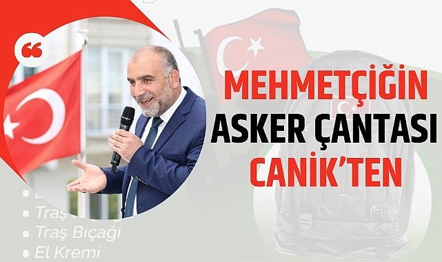 Mehmetçiklerin asker çantası Canik Belediyesi'nden