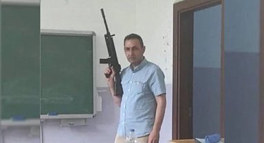 Okula tüfekle gelen müdür yardımcısı, sosyal medyada gündem oldu