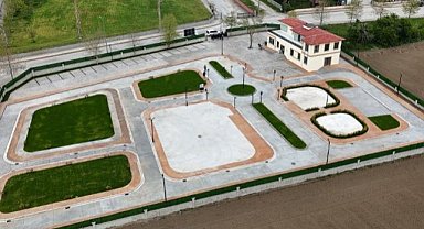 Samsun Bafra'da Çocuk Trafik Eğitim Parkı bitmek üzere