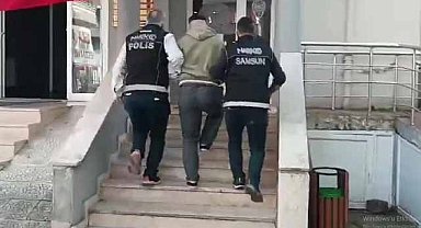 Samsun'da 14 yıl 8 ay hapis cezası bulunan suç makinesi yakalandı
