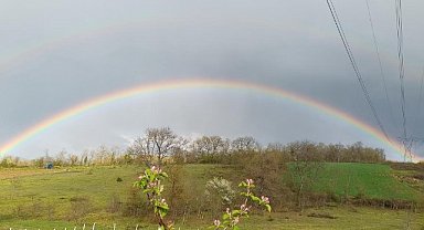 Samsun'da Gökkuşağı hayran bıraktı