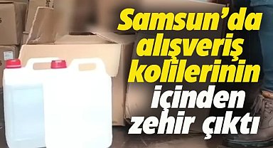 Samsun Tekkeköy'de kaçakçılık operasyonu! Alışveriş kolilerinin içinden 1 ton etil alkol çıktı