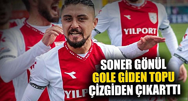 Samsunspor'da Soner Gönül gole giden topu çizgiden çıkarttı