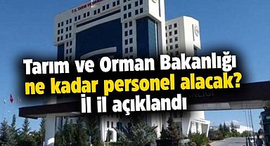 Tarım ve Orman Bakanlığı ne kadar personel alacak? İl il açıklandı