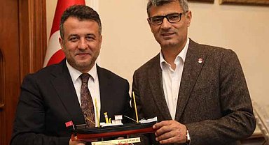 Samsun Büyükşehir Belediye Başkanı Halit Doğan Yusuf Dikeç'i ağırladı