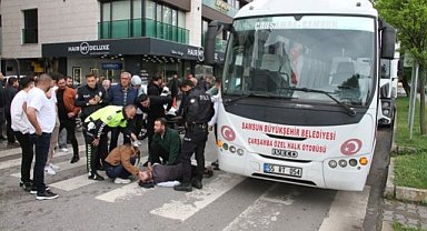 Samsun'da Çarşamba Halk Otobüsü'nün çarptığı yaya yaralandı