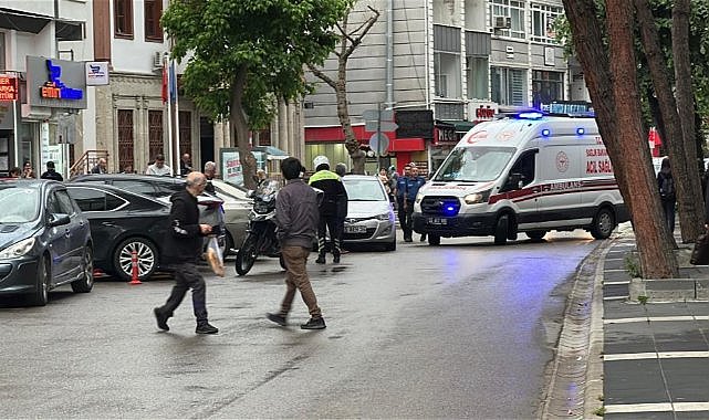 Samsun'da motosiklet kaza yaptı