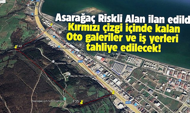 Samsun'da Riskli Alan ilan edilen yerdeki oto galeri ve iş yerleri tahliye edilecek!